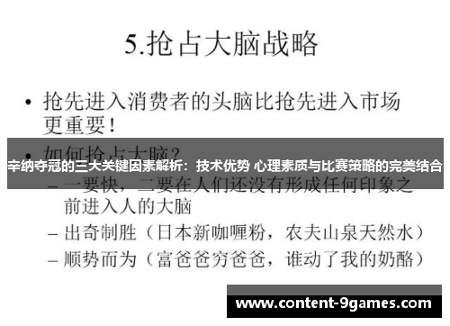 辛纳夺冠的三大关键因素解析：技术优势 心理素质与比赛策略的完美结合